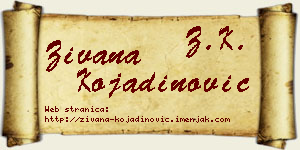 Živana Kojadinović vizit kartica